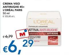L'Oreal - Crema Viso Antirughe 45+ Paris