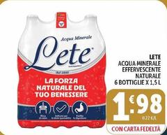 Lete - Acqua Minerale Effervescente Naturale