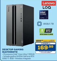 Lenovo - Desktop Gaming 91ay0063yd