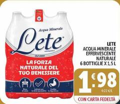 Lete - Acqua Minerale Effervescente Naturale