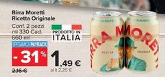 Moretti - Birra Ricetta Originale