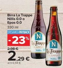 La Trappe - Birra  Nillis 0.0 O Epos 0.0