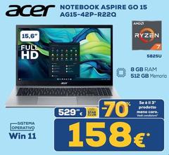 Acer - Notebook Aspire Go 15 AGT5-42P-R22Q