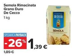 De Cecco - Semola Rimacinata Grano Duro