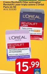 L'Oreal - Crema Revitalift Filler Antirughe/ Revitalift Laser Tripla Azione