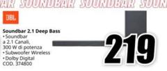 Jbl - Soundbar 2.1 Deep Bass