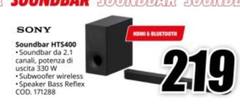 Sony - Soundbar HTS400