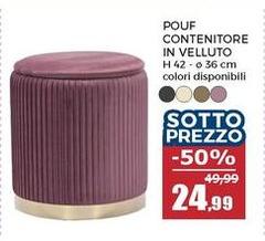 Pouf Contenitore In Velluto