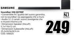 Samsung - HW-QS700F Nero 3.1.2 canali 200 W