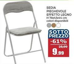 Sedia Pieghevole Effetto Legno