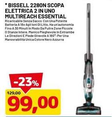 Bissell -  2280n Scopa Elettrica 2 In Uno Multireach Essential