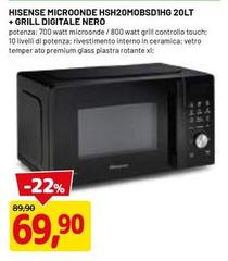 Hisense - HSH20MOBSD 1HG + Grill Digitale Nero