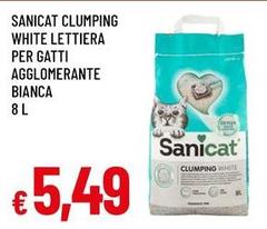 Sanicat - Clumping White Lettiera Per Gatti Agglomerante Bianca
