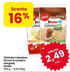 Kinder - 10  Colazione Più Con 5 Cereali O Integrale
