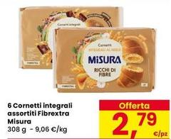 Misura - 6 Cornetti Integrali Assortiti Fibrextra