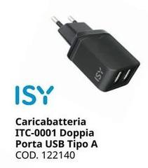 Caricabatteria ITC-0001 Doppia Porta USB Tipo A