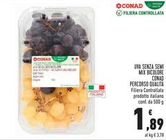 Conad - Uva Senza Semi Mix Bicolore Percorso Qualita