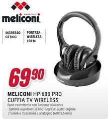 Meliconi - HP 600 Pro Cuffia Tv Wireless
