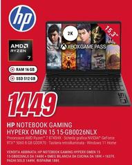 HP - Notebook Gaming Oyperx Oven 15 15-GB0026NIX