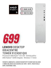 Lenovo - Desktop Ideacentre Tower 91CX001QIX