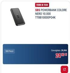 Sbs -  Powerbank Colore Nero 10000 Ttbb 10000p04k