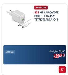 Sbs -  Kit Caricatore Parete Gan 45w Tetkitgan14c45