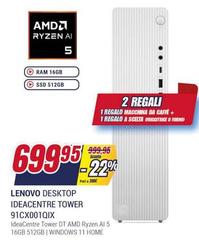 Lenovo - Desktop Ideacentre Tower 91CX001QIX