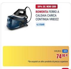Rowenta - Ferro A Caldaia Carica Continua Vr8322