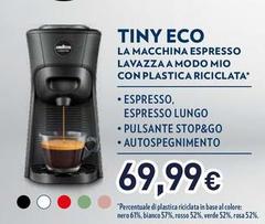 Lavazza - Tiny Eco La Macchina Espresso A Modo Mio Con Plastica Riciclata