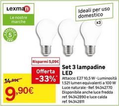 Lexman - Set 3 Lampadine Led