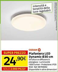 Osram - Plafoniera Led Dynamic Ø30 Cm