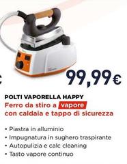 Polti - Vaporella Happy Ferro Da Stiro A Vapore Con Caldaia E Tappo Di Sicurezza