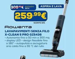Rowenta - Lavavajimento Senza Filo X-Clean 5 Pro GZ5436