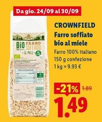 Crownfield - Farro Soffiato Bio Al Miele