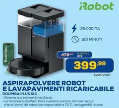 iRobot - Aspirapolvere Robot E Lavapavimenti Ricaricabile ROOMBA PLUS 515