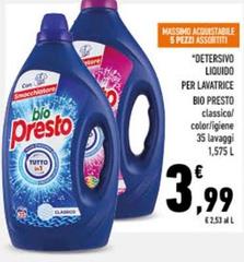 Bio Presto - Detersivo Liquido Per Lavatrice
