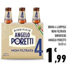 Angelo poretti - Birra 4 Luppoli Non Filtrata Birrificio