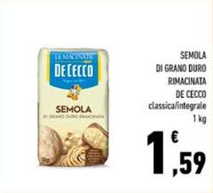 De Cecco - Semola Di Grano Duro Rimacinata