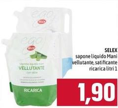 Selex - Sapone Liquido Mani Vellutante, Satificante Ricarica