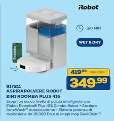 iRobot - Aspirapolvere Robot 2in 1 Roomba Plus 415