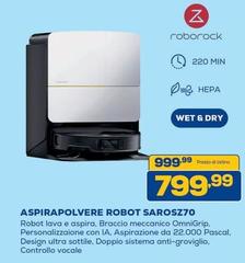 Roborock - Aspirapolvere Robot Sarosz70