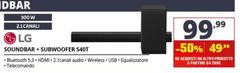 LG - Soundbar + Subwoofer S40T