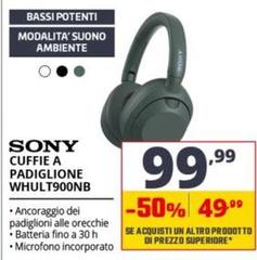 Sony - Cuffie A Padiglione WHULT900NB 