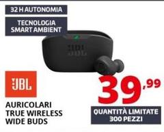 Jbl - Auricolari True Wireless Wide Buds