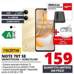 Realme - Note 70t SE Smartphone + Auricolari
