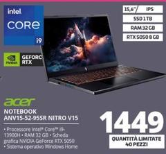 Acer - Notebook ANV15-52-95SR Nitro V15