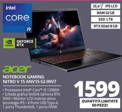 Acer - Notebook Gaming Nitro V 15 ANV15-52-99V7