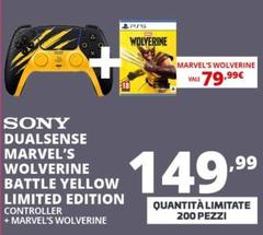Sony - Dualsense Marvel's Wolverine Battle Yellow Limited Edition Controller + Marvel's Wolverine