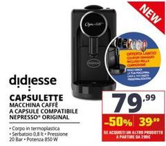 Didiesse - Capsulette Macchina Caffè A Capsule Compatibile Nepresso Original