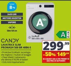 Candy - Lavatrice Slim ProWash 500 BR 48B6-S